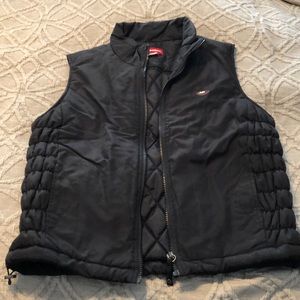 Black puffer vest